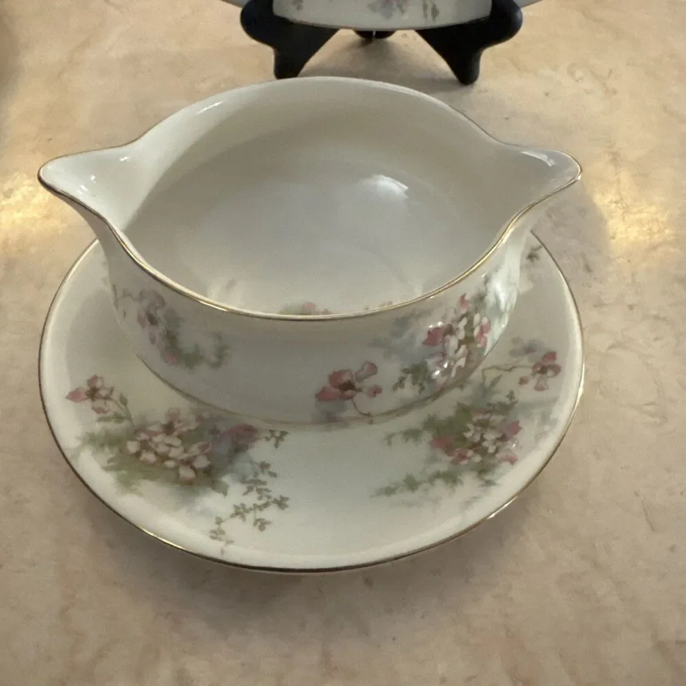 Theodore Haviland Apple Blossom Lot Gravy Boat Veg Bowl (2) Meat Platters NY